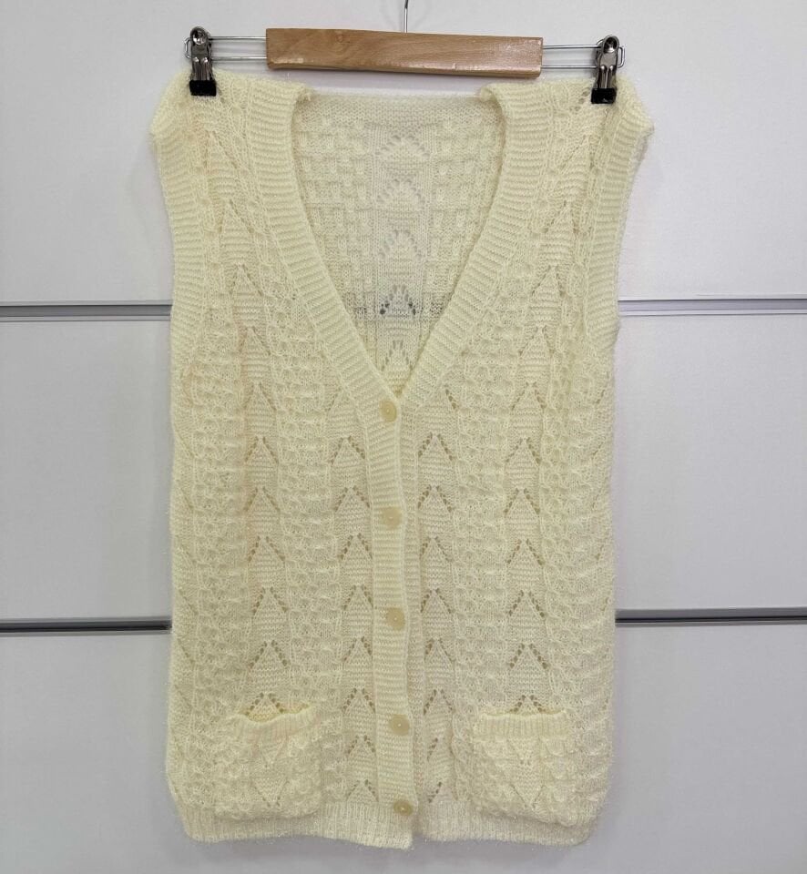 Simli Cepli Düğmeli Yelek