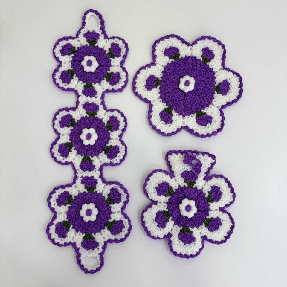 El İşi Lif 3 lü Çeyiz Seti